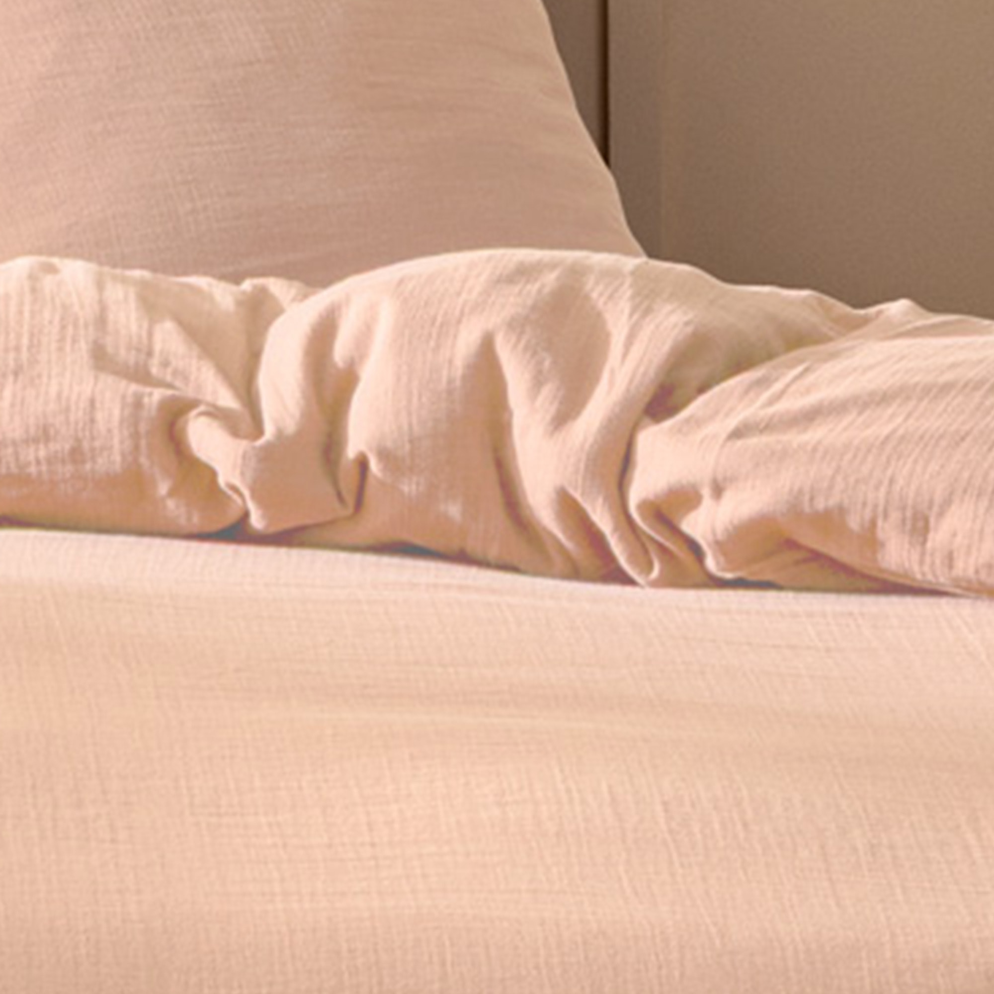 Parure de lit unie en coton, GAZE DE COTON
