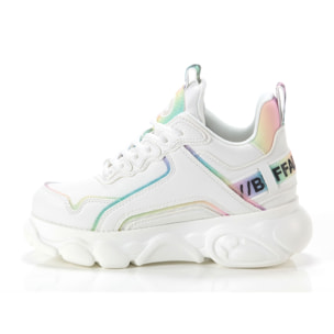 Sneakers Alte Buffalo Cld Chai Vegan Nappa White Rainbow Bianco