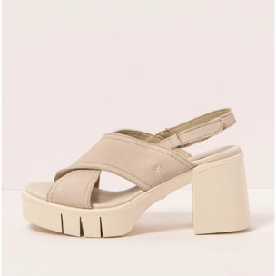 Sandalias con tacón 1990 NOBUCK BONE / EIVISSA color Bone