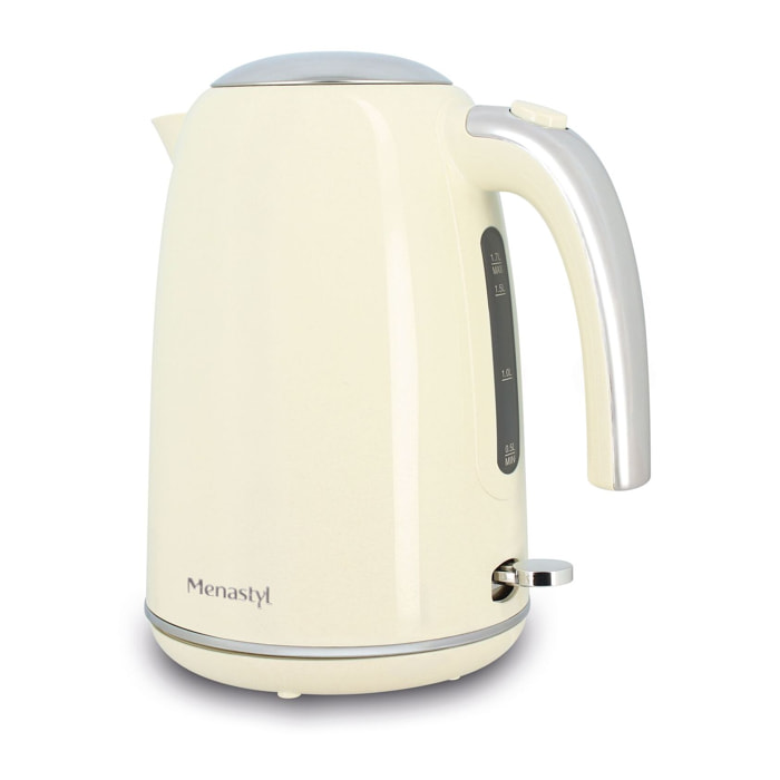 Bouilloire en acier inoxydable 1,7L crème RETRO