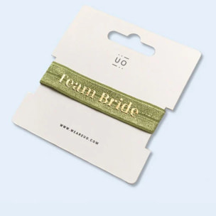 Pulsera Tela Elástica "Team bride"