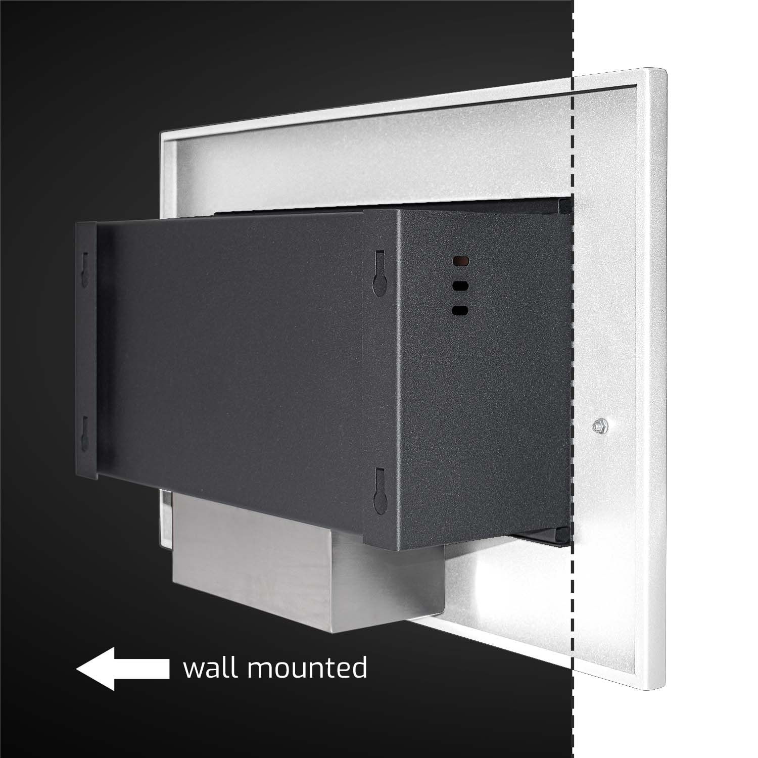 Adriano - Caminetto a bioetanolo da incasso con 1 bruciatore da 1.5L 64x40cm bianco