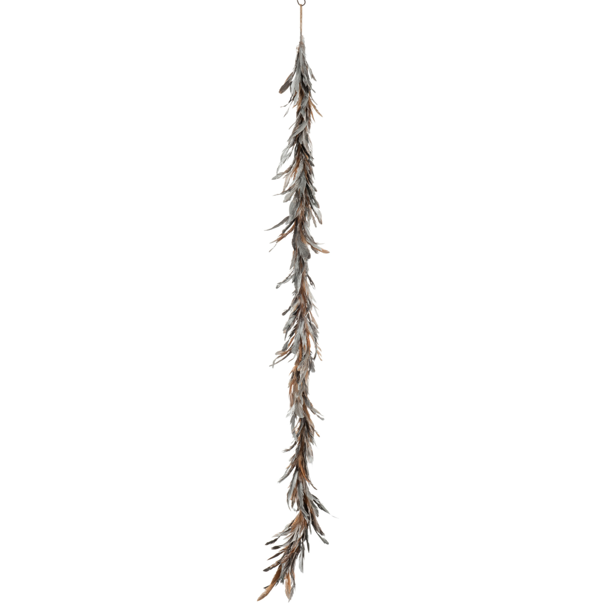 J-Line guirlande décorative - plumes - argent