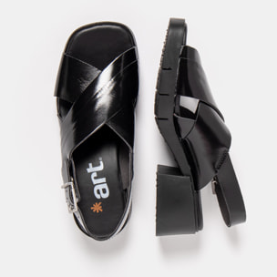 Sandalias con tacón 2063 NAPPA SHINNY BLACK / VARSOVIA color Black