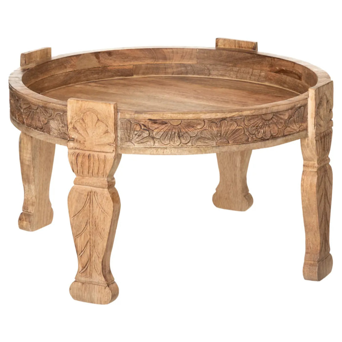 Table d'appoint "Gypsy" - bois de manguier D75 cm