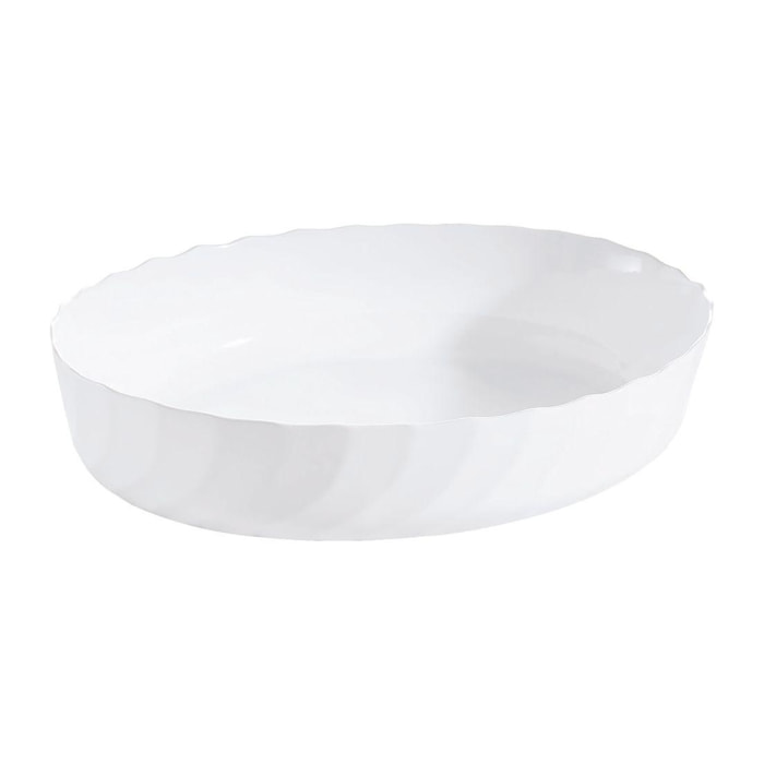 Plat à four ovale blanc 36X28cm Smart Cuisine Trianon 250°C - Luminarc - Opale culinaire extra léger et résistant