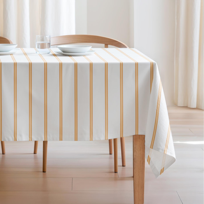 Nappe imprimée anti-tâches LAMBÍ JAUNE