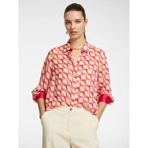 Elena Mirò - Camisa estampada - Rojo