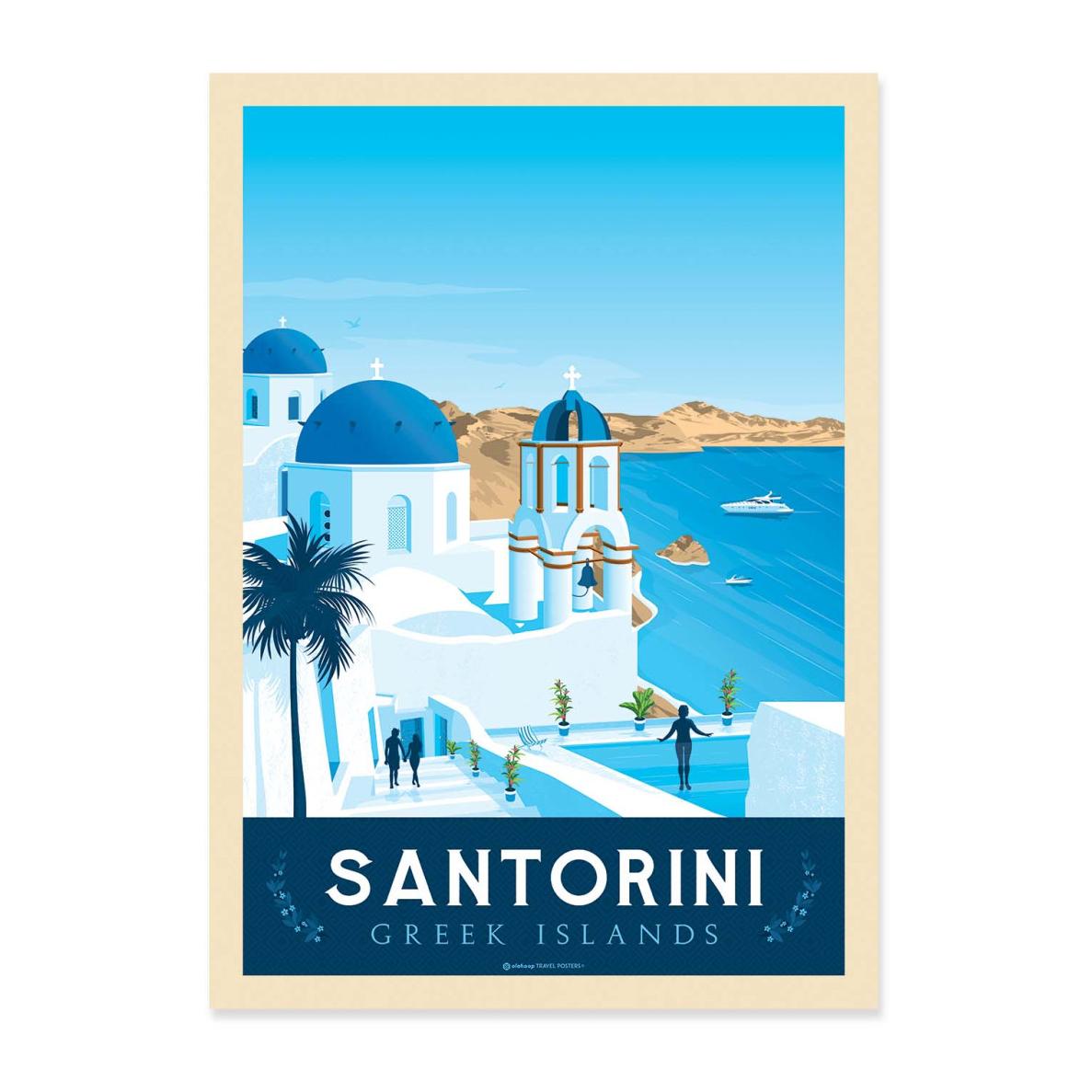 Affiche Travel Posters Grèce - Visit Greece Version 2 - Henry Rivers