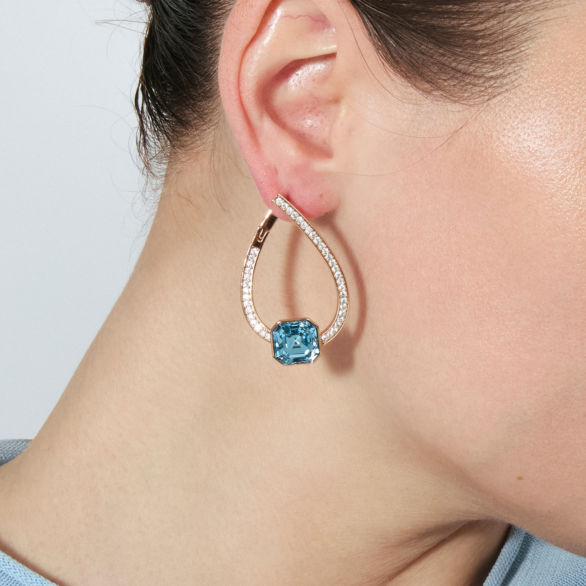 Pendientes Ordel acabado oro rosa 18k