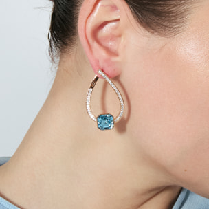 Pendientes Ordel acabado oro rosa 18k