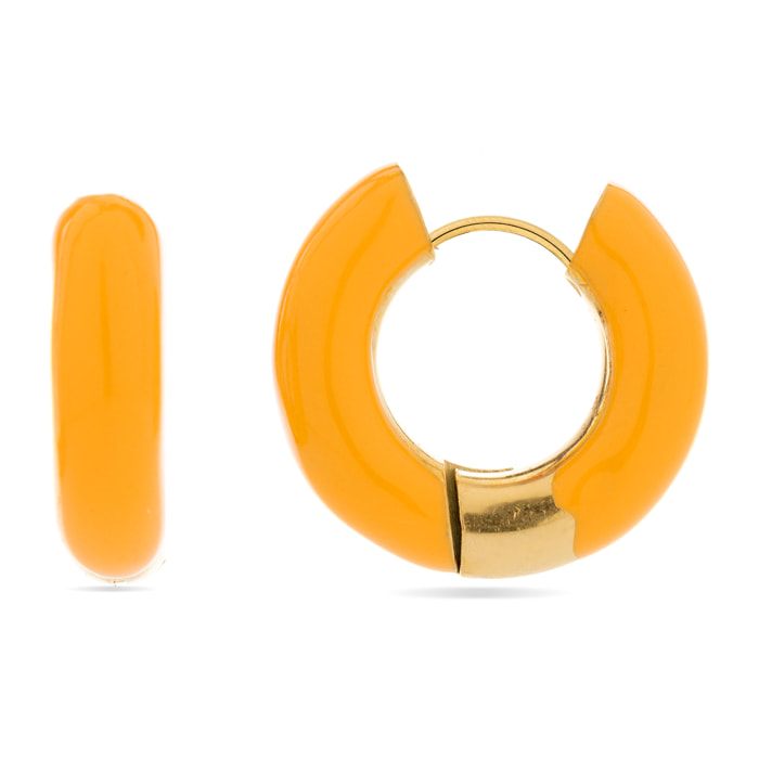 Pendientes acabados en oro amarillo de 18k