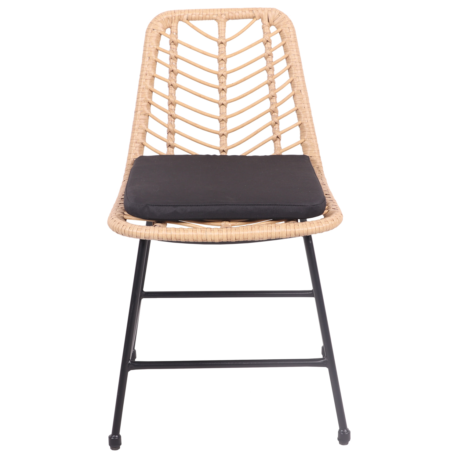 Lot de 2 chaises en rotin synthétique avec coussins OKA