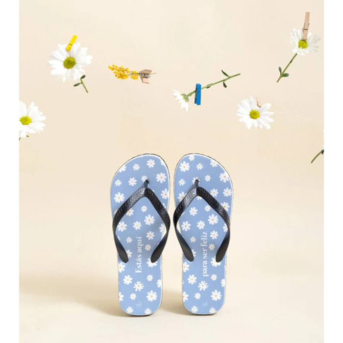 Chanclas "Estás aquí para ser feliz"
