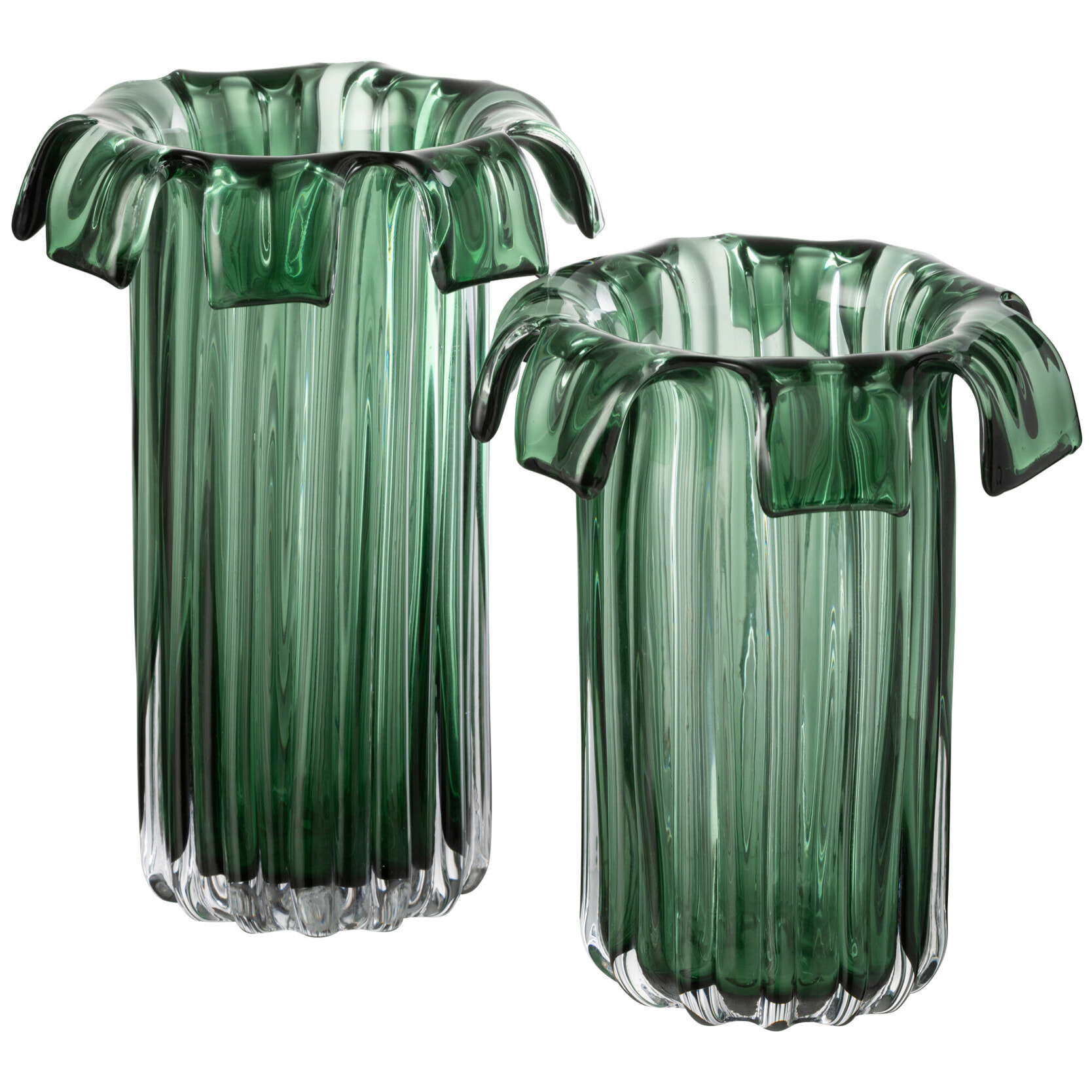 J-Line vase Retro - verre - vert - large