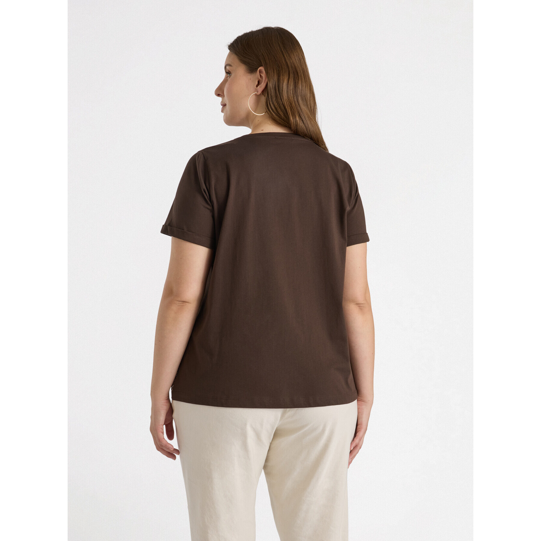 Fiorella Rubino - Camiseta con estampado étnico - Marrón