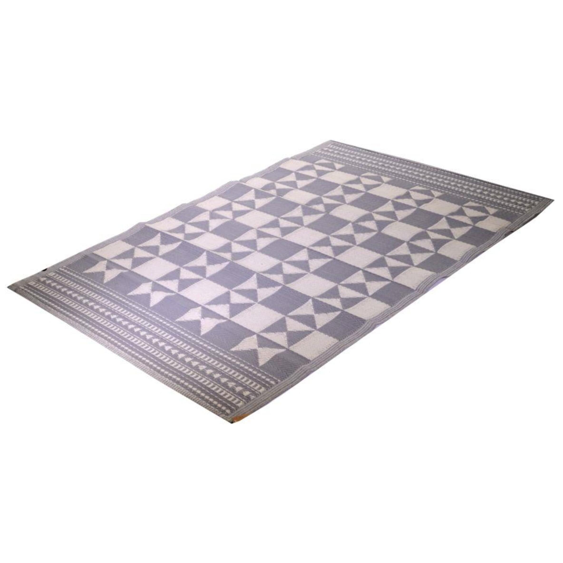 Tappeto Vacchetti in poliestere triangoli grigio cm60x180x0.6