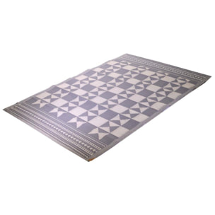 Tappeto Vacchetti in poliestere triangoli grigio cm60x180x0.6