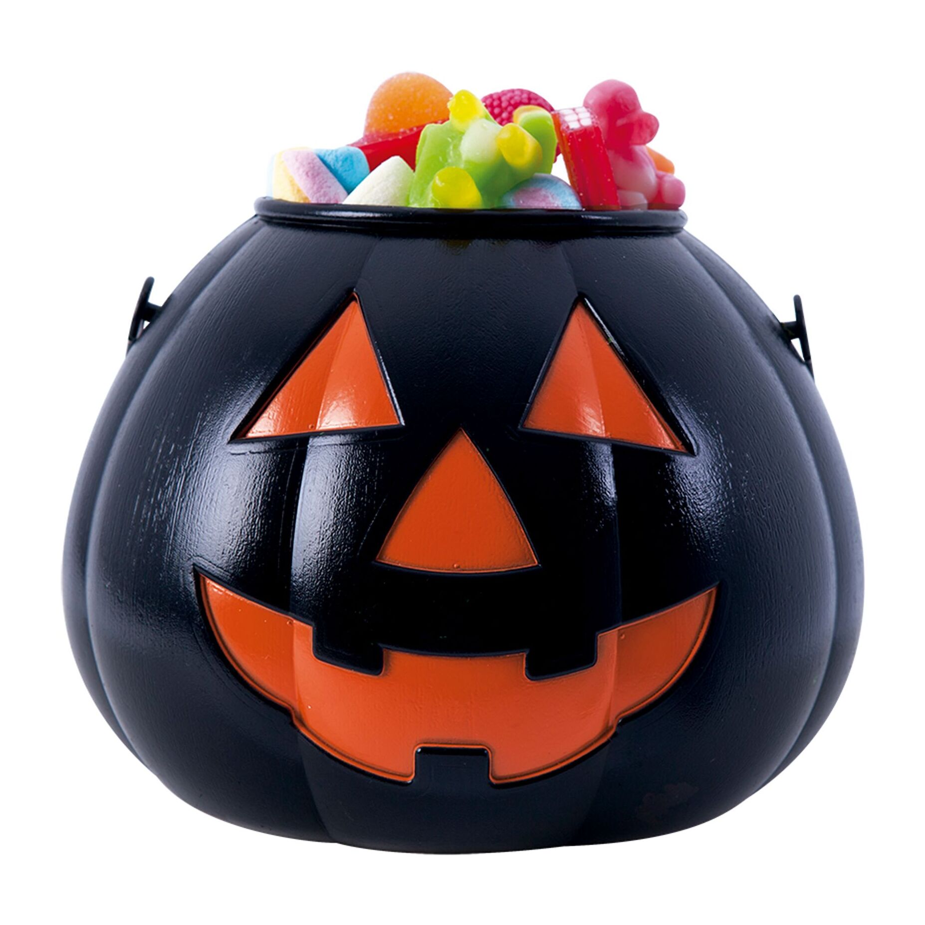 CALABAZA PORTACARAMELOS NEGRA