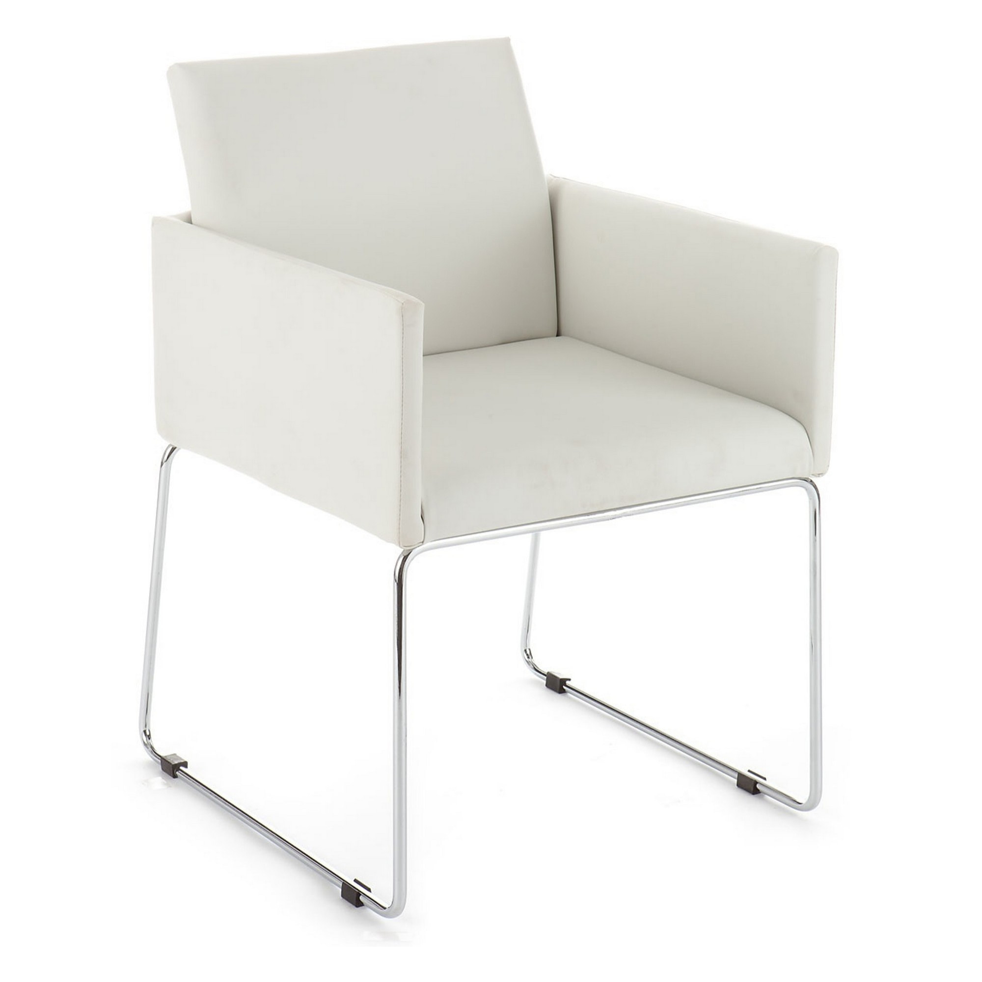 Tomasucci Lot de 2 Chaise rembourrées EMMA WHITE Blanc