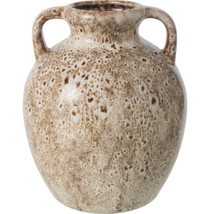 J-Line Vase 2 anses - porcelaine - taupe