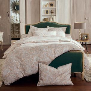 Housse de couette percale de coton ornemental classique - Beige