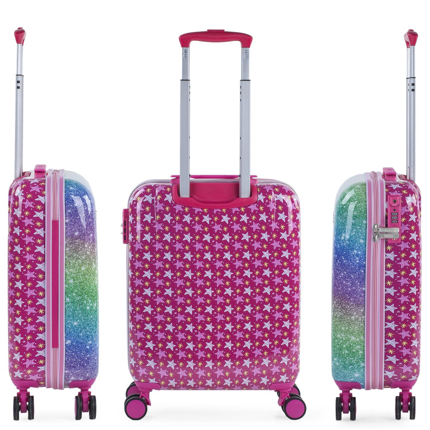 Maleta Cabina Y Neceser Skpat Shine Like A Star Fucsia