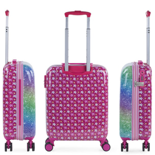 Maleta Cabina Y Neceser Skpat Shine Like A Star Fucsia