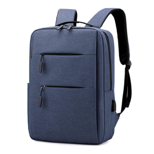 DAM Mochila para Laptop con interfaz de carga USB. 28x12x42 Cm. Color: Azul