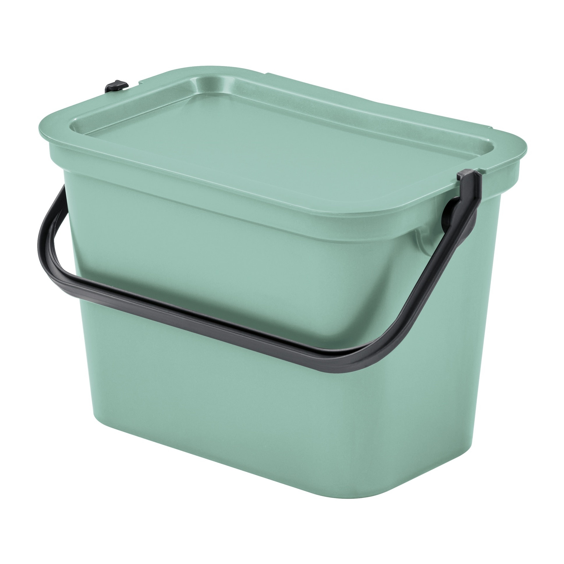 Papelera "moda" con asa 5l salvia/grafito