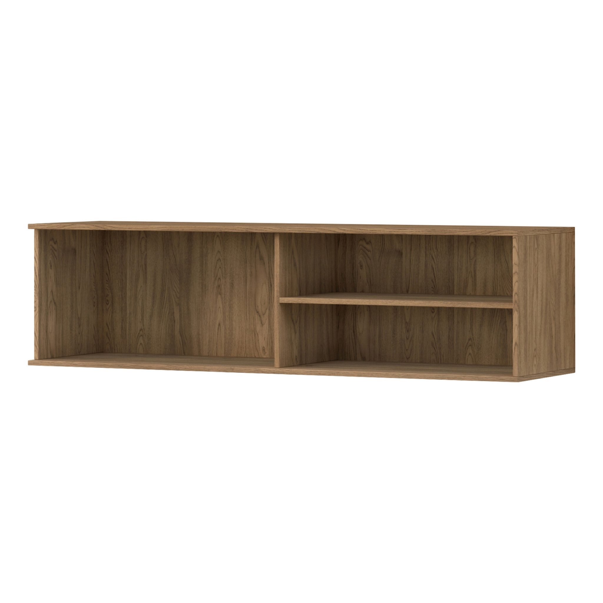 Portmore - meuble TV suspendu - effet bois - 2 niches et 1 porte - 150 cm - Bois