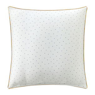 Taie d'oreiller imprimée en satin de coton, TRESSAGE, Bleu foncé