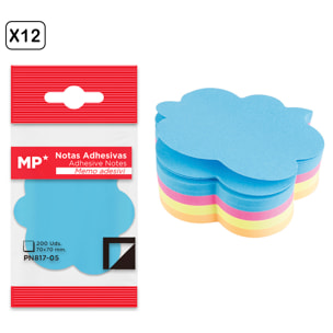 PACK 12 UNITÀ NOTE ADESIVE 70 x 70 mm 200 FOGLI NUVOLO