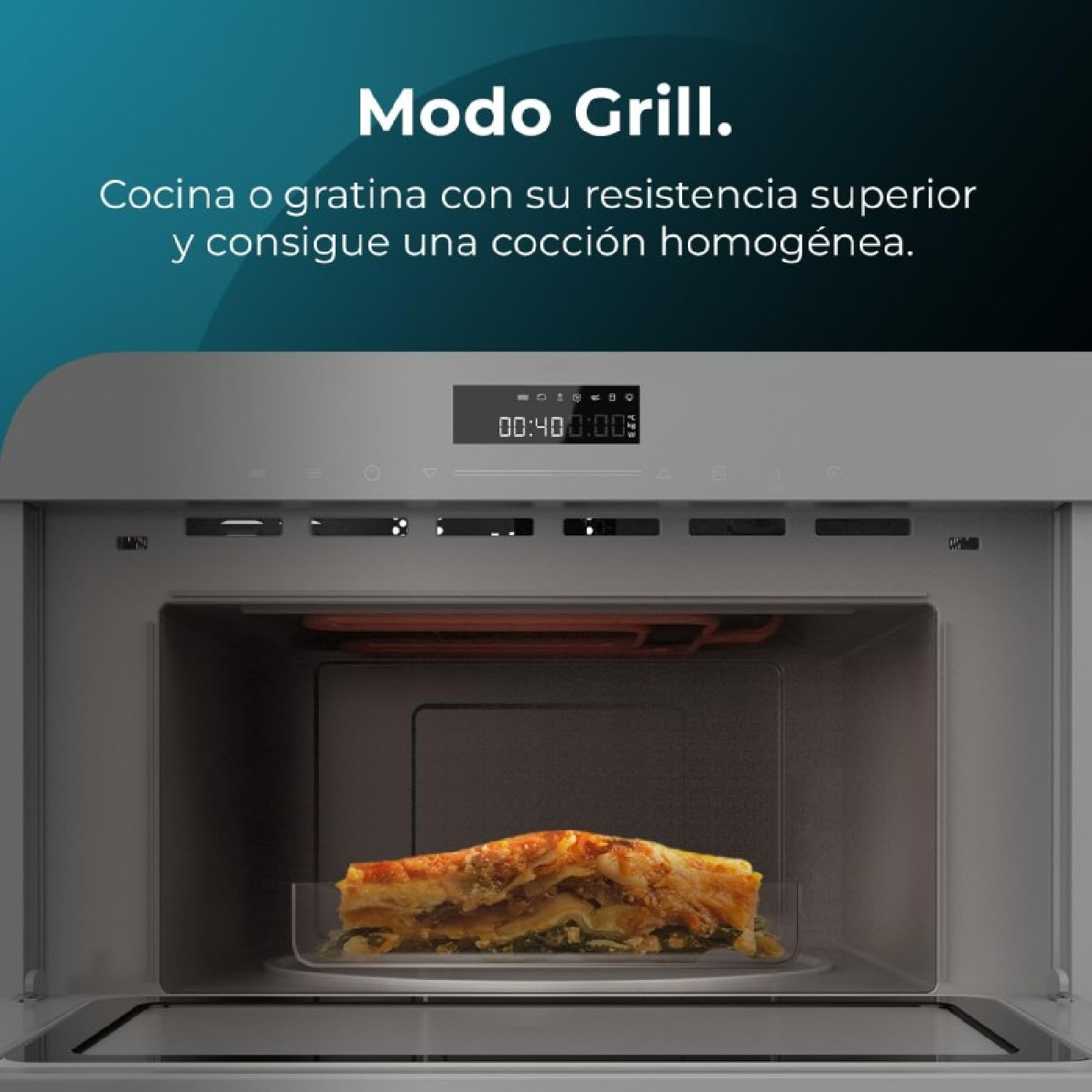 Cecotec Horno Microondas Integrable 60x45cm Bolero Hexa MW703800 Glass Grey. 145