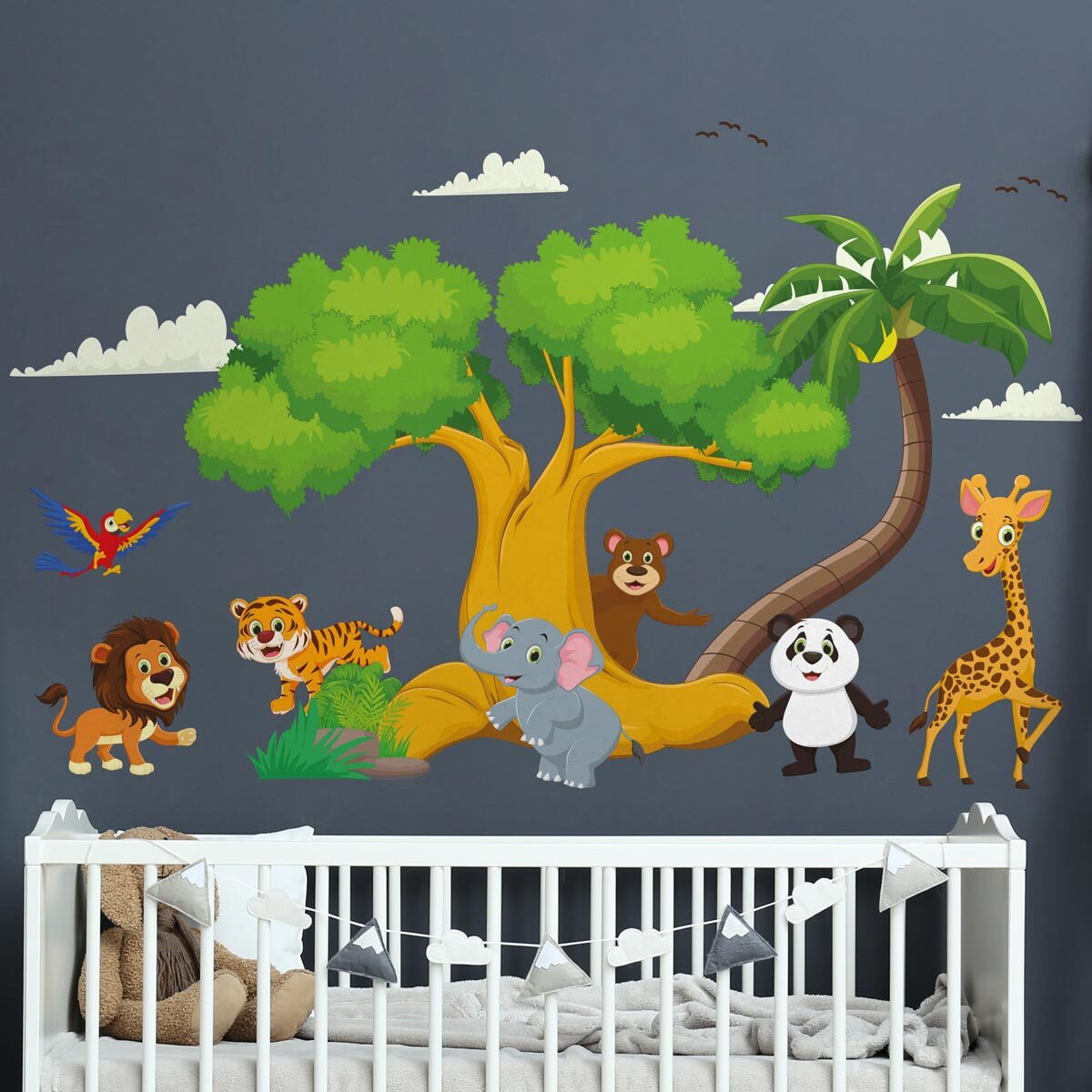 Stickers muraux | Sticker Mural Autocollant - ANIMAUX SOUS LES ARBRES - Stickers adhésifs