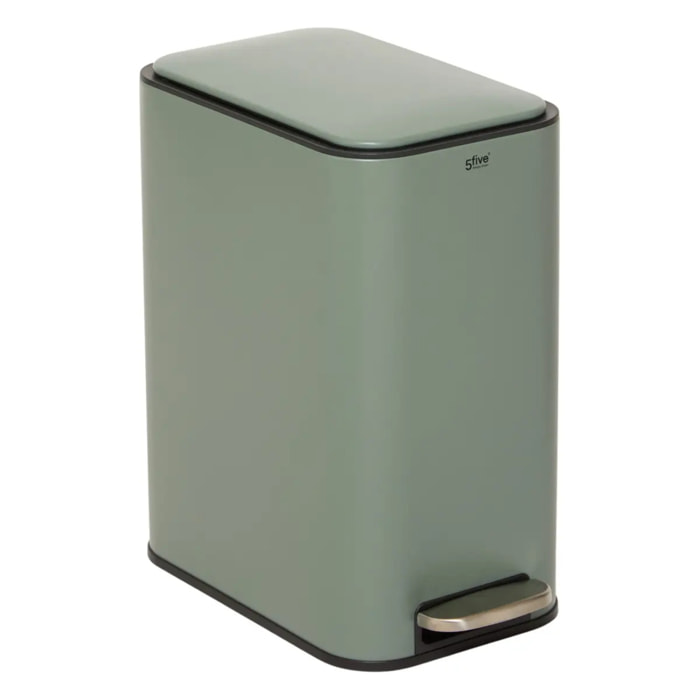 Poubelle slim rectangulaire à pédale Delta 20L vert
