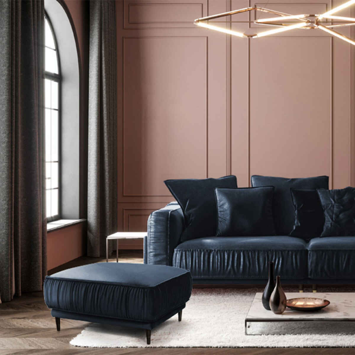 Pouf taille S Fiorenzo Velours