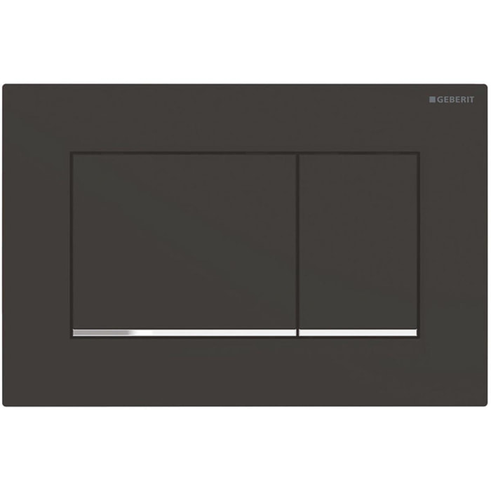 Sigma30 Plaque de déclenchement double touche, Noir mat/chrome (115.883.14.1)