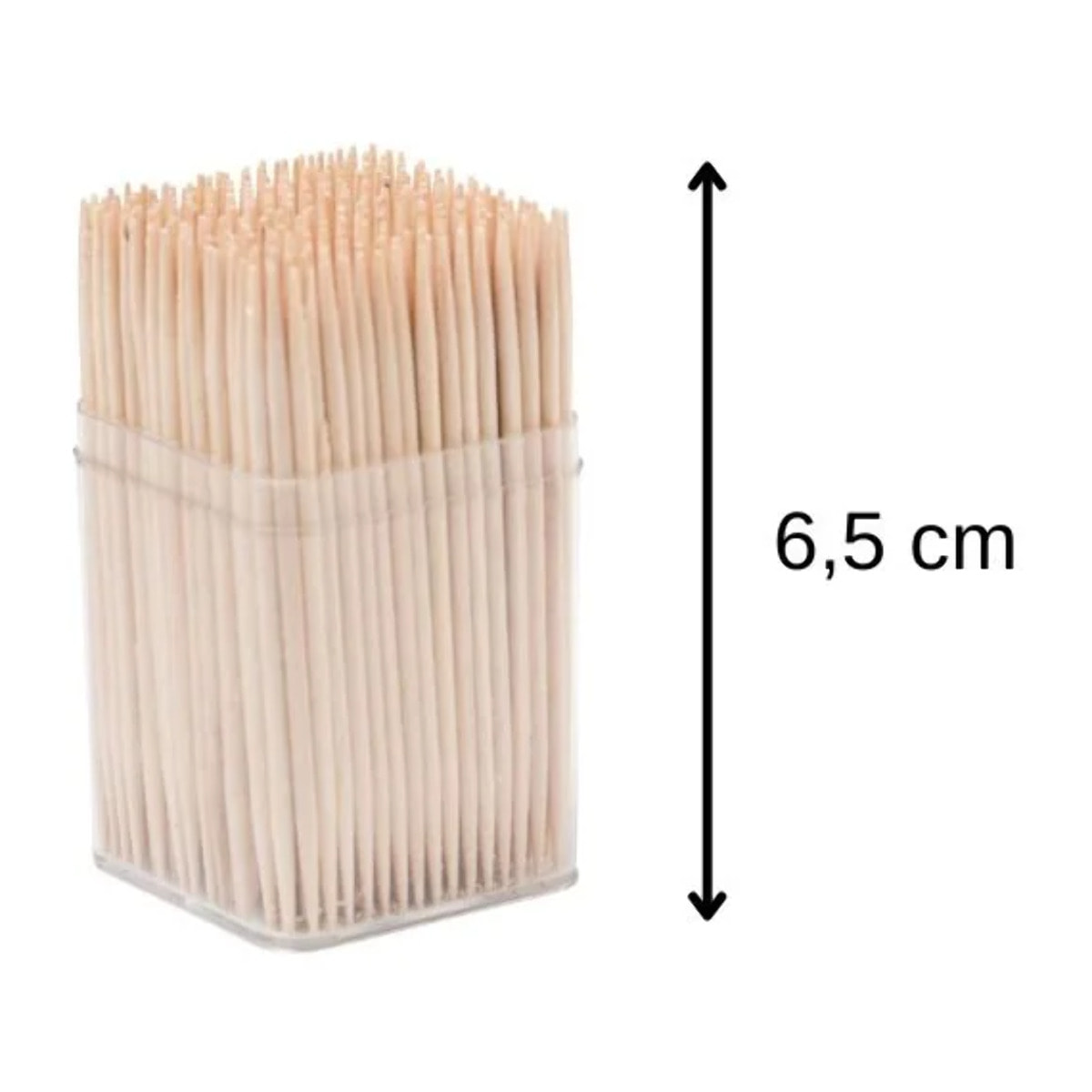 Lot de 2 tonnelets de 300 cure-dents en bois avec couvercle Fackelmann Wood Edition