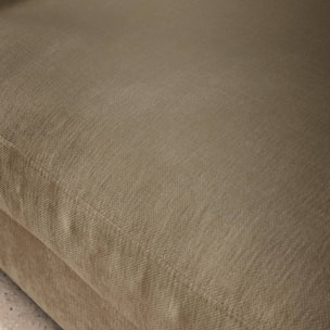 Canapé 2 places déhoussable tissu taupe L 198 x P 88 x H 85cm - Neo