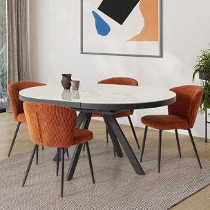 Lot de 4 chaises en velours côtelé - KLARA