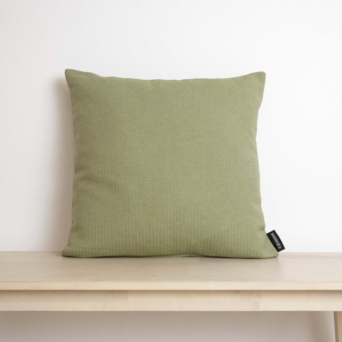 Housse de coussin jacquard 45x45 cm Chevron Vert