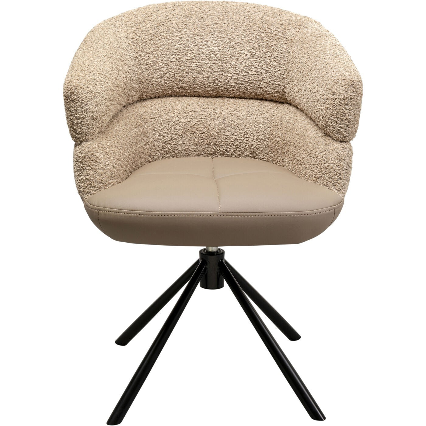 Chaise avec accoudoirs pivotante Tasty taupe Kare Design