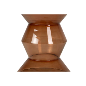 Mesa Cristal Marmol Marron Manit 50x50x50 Cm