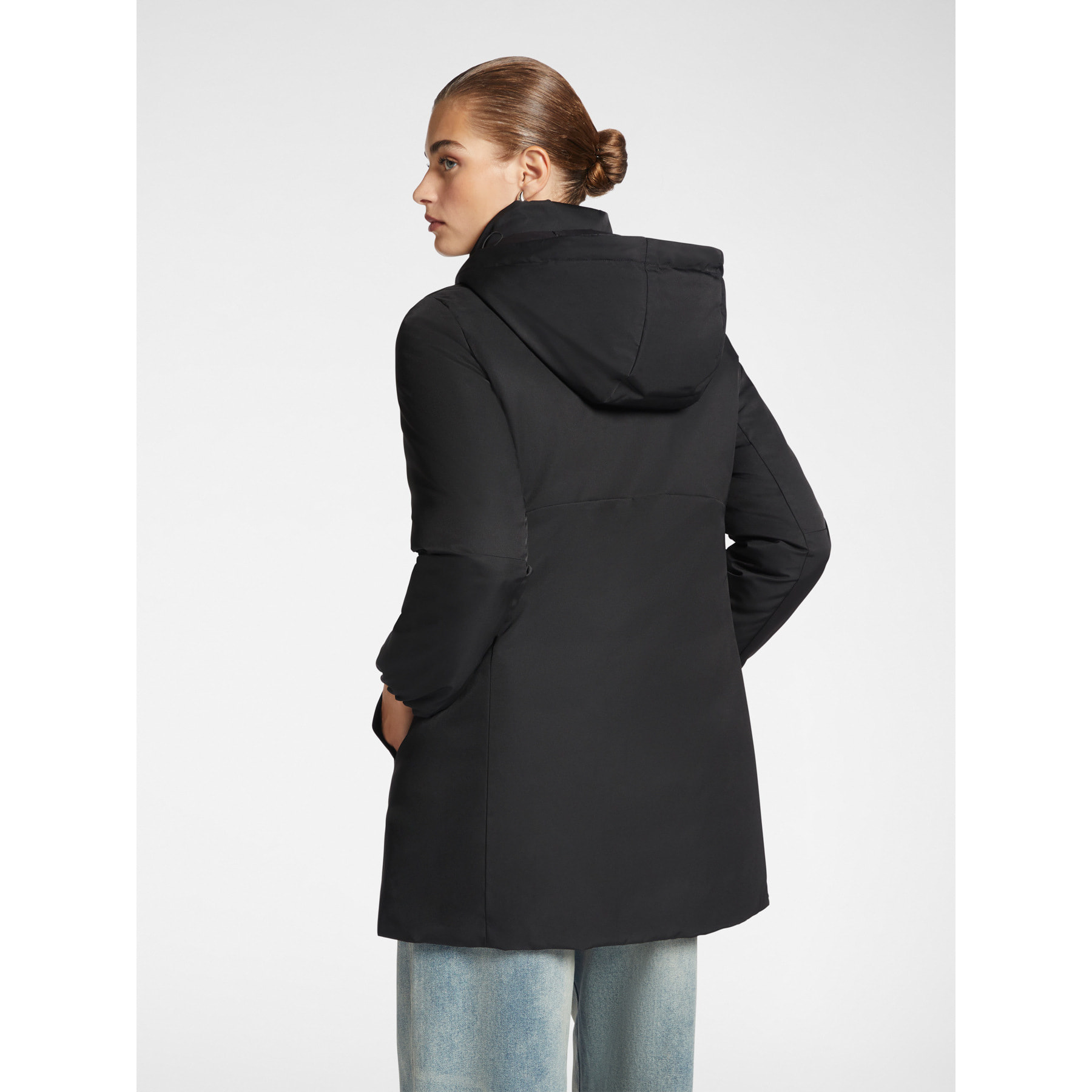 Elena Mirò - Anorak reversible de nailon reciclado impermeable - Negro