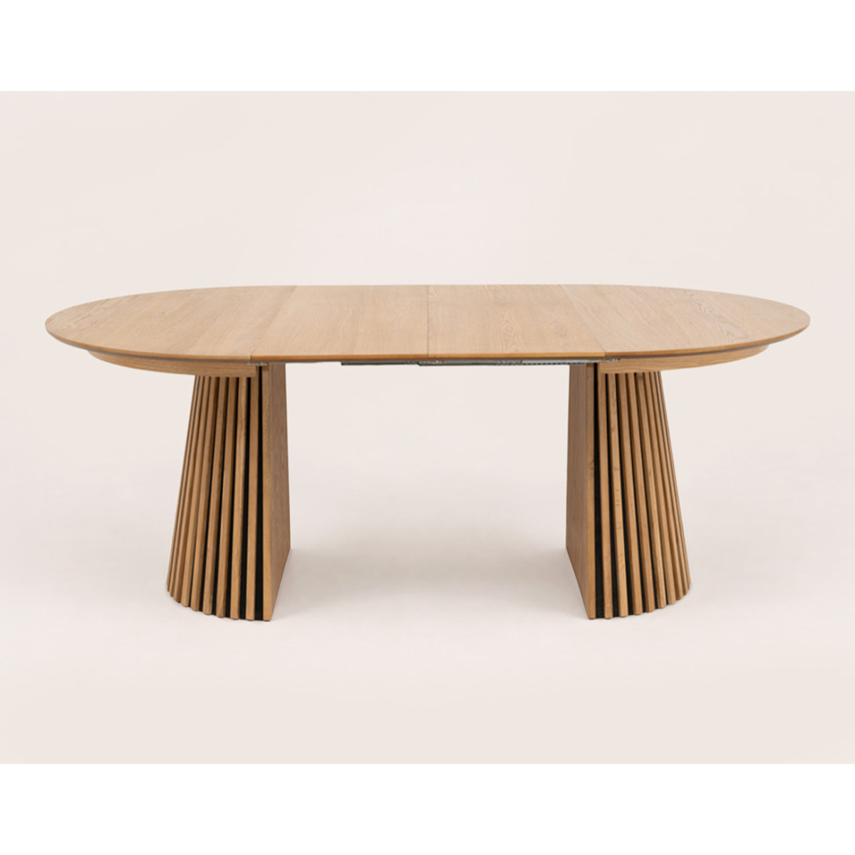 Freya - table à manger ronde extensible - effet bois - 4 à 8 personnes - Bois