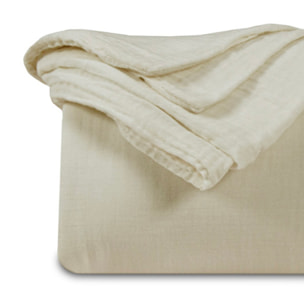 Housse de couette gaze de coton sable - LOUISE