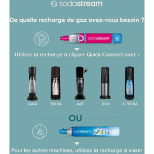 Cylindre CO2 SODASTREAM Recharge CO2 supplément CQC à clip