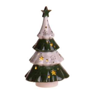 Albero con stella e led - Pezzi 2 - VERDE - Bianchi Dino SpA