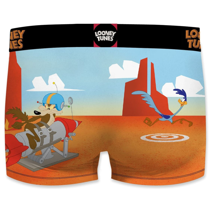 calzoncillo bóxer looney tunes - correcaminos para hombre microfibra.